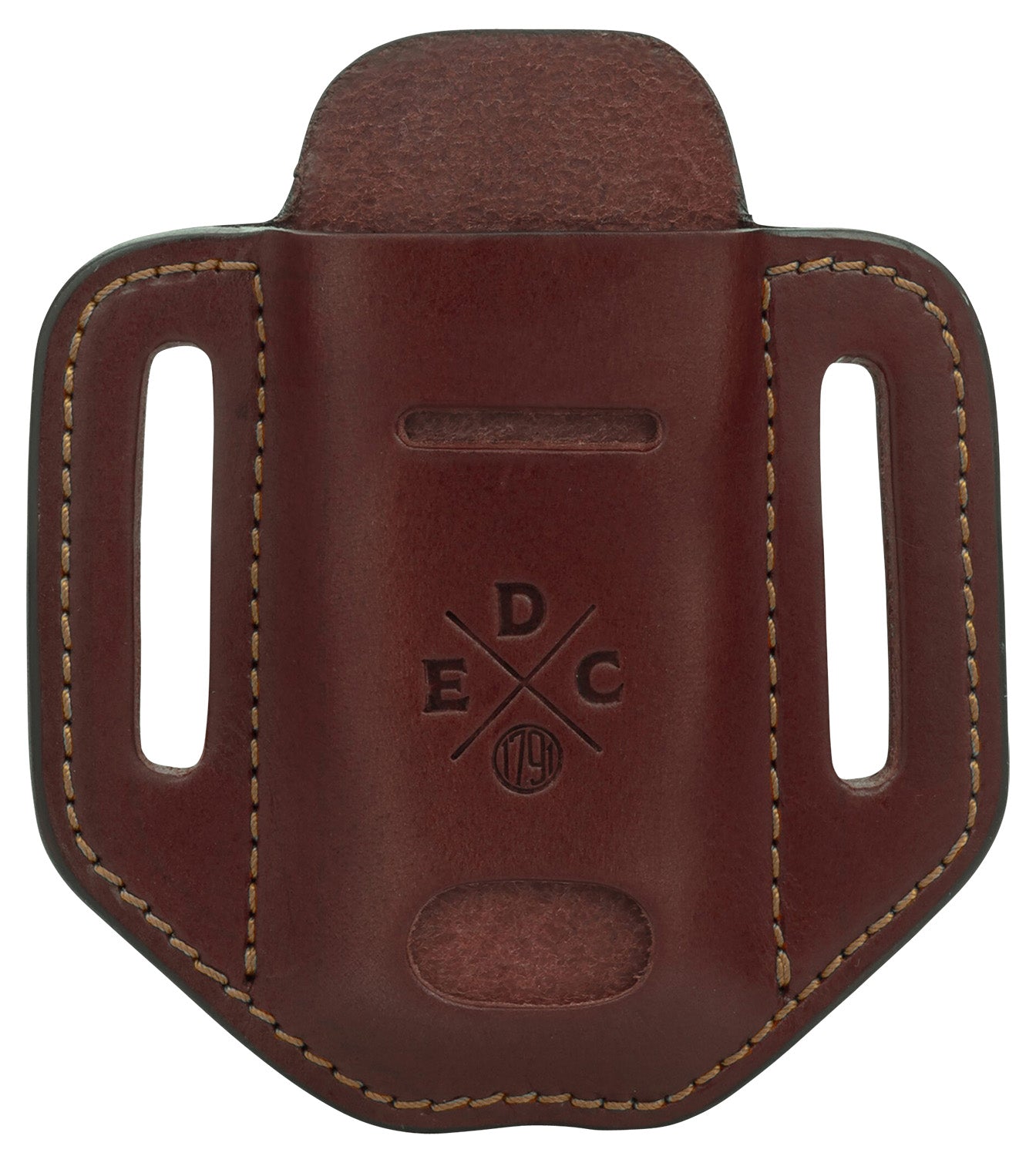 1791 Gunleather EDC Heavy Duty Easy Slide Solo OWB Ambidextrous Chestnut Leather Belt Slide