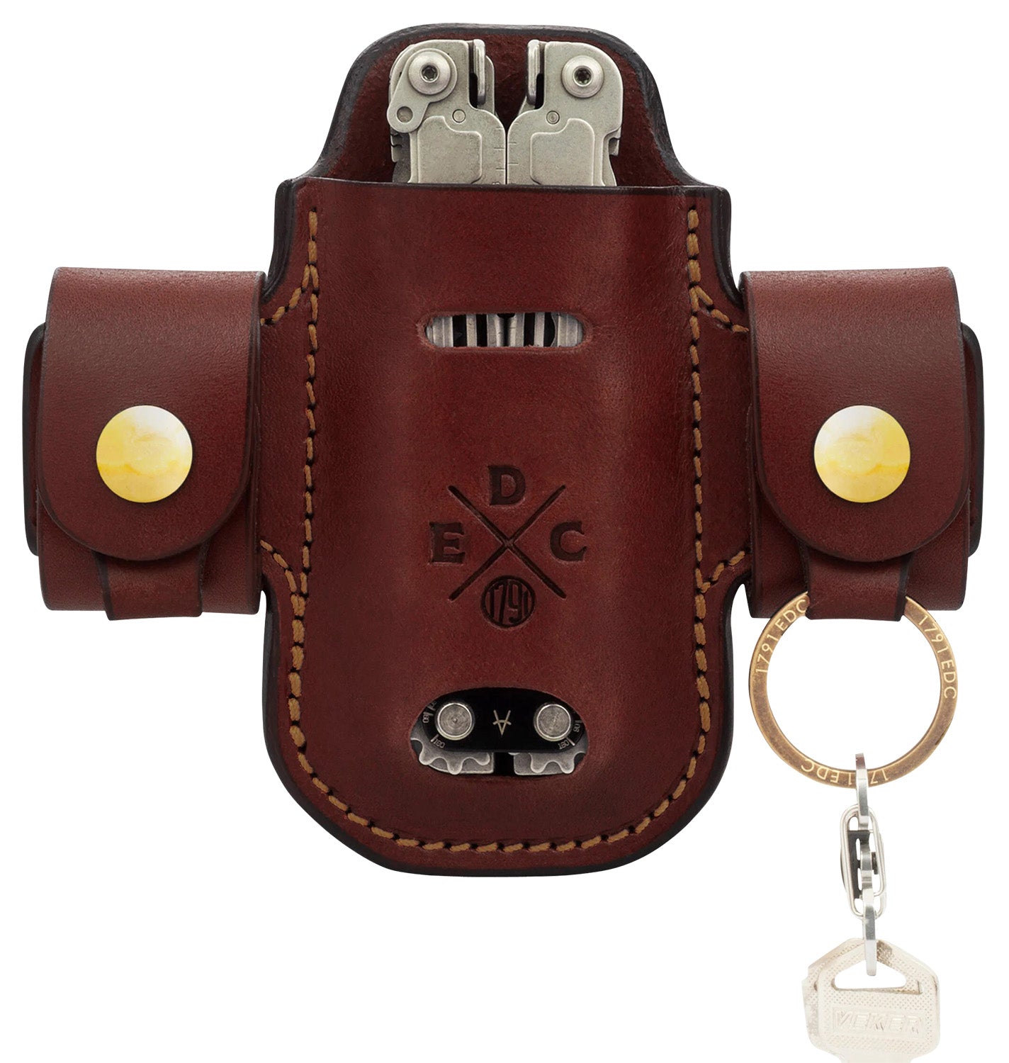 1791 Gunleather EDC Heavy Duty Solo Action Snap OWB Ambidextrous Chestnut Leather Belt Loop
