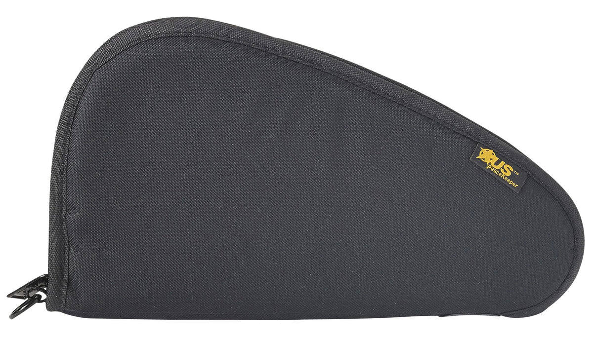 US PeaceKeeper P21011 Single Handgun Case Black Polyester with D-Ring Lock