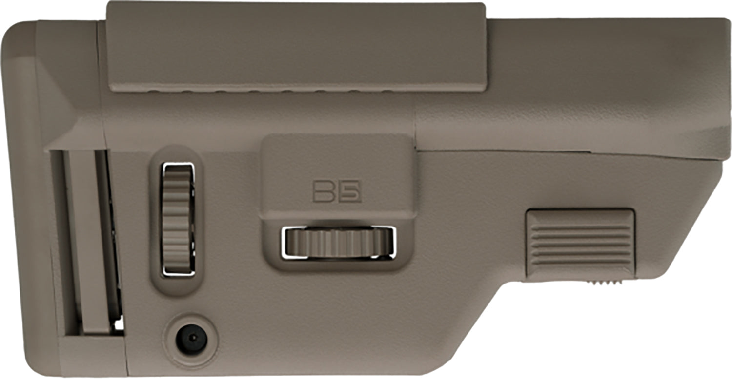 B5 Systems Precision AR Carbine Stock FDE Flat Dark Earth Adjustable Cheek Riser