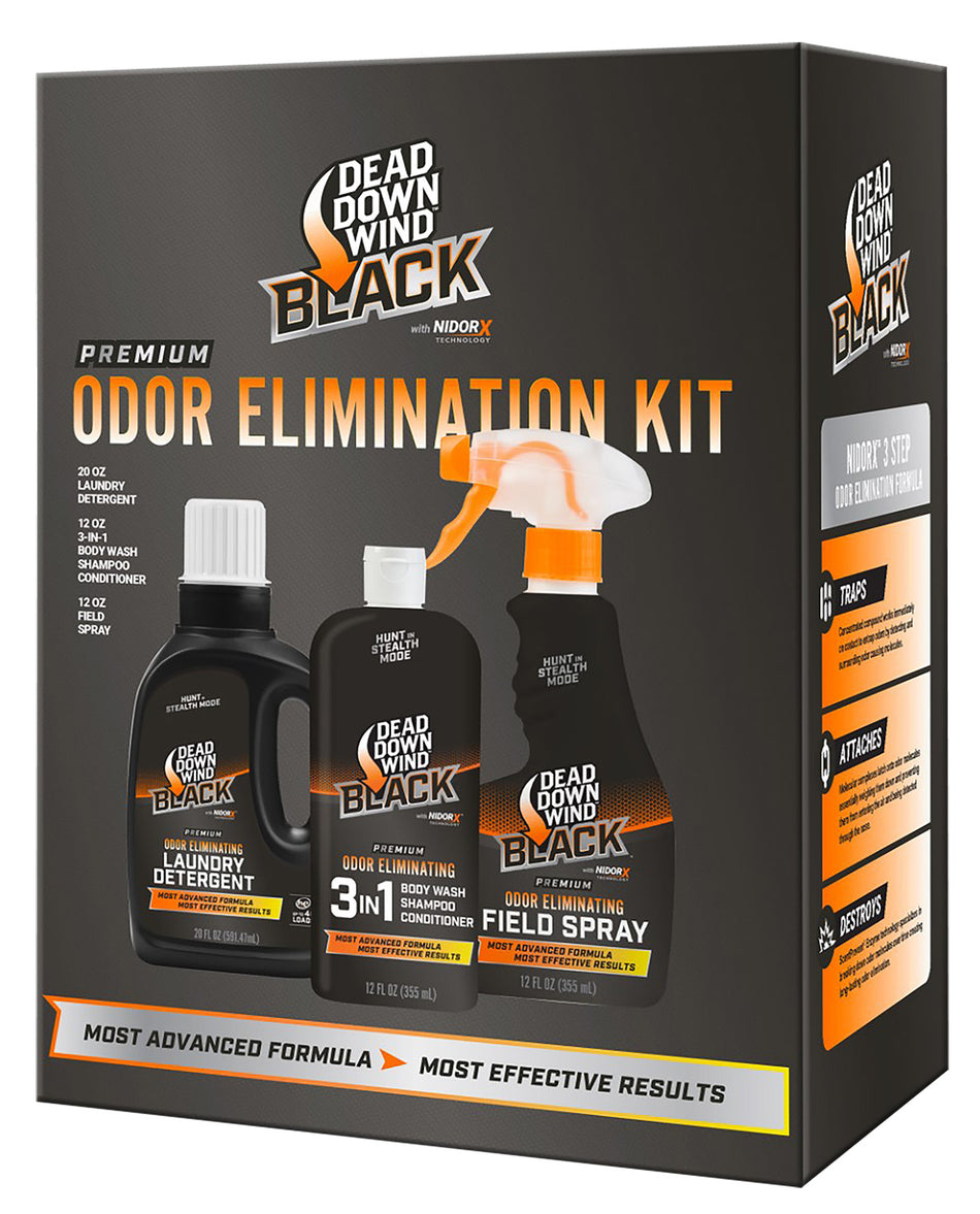 Dead Down Wind 3-Piece Black Premium Hunting Odor Eliminator Kit