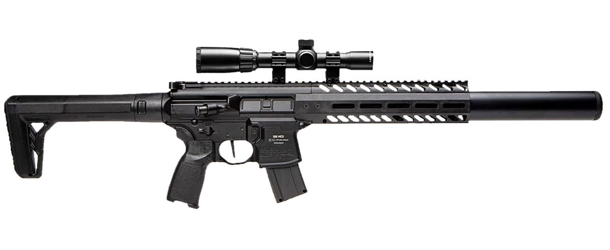 Sig Sauer MCX Gen 2 CO2 Powered Air Rifle .177 Pellet 30rd QD Stock 1-4x24mm Scope