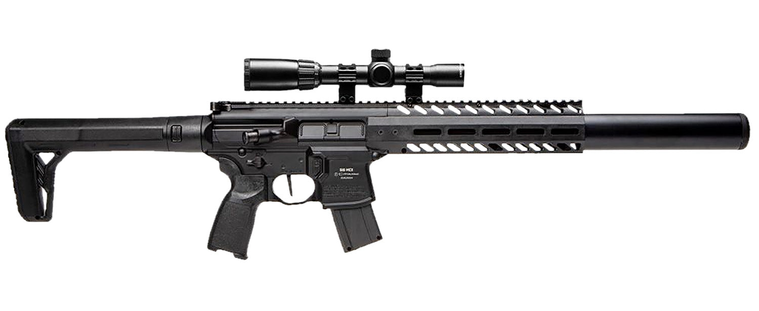 Sig Sauer MCX Gen 2 CO2 Powered Air Rifle .177 Pellet 30rd QD Stock 1-4x24mm Scope