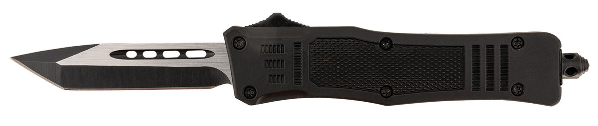 Steel River Knives Spartan Mini OTF MT616BT 2.75" Tanto 440C SS Black/Silver Aluminum Zinc Alloy Handle