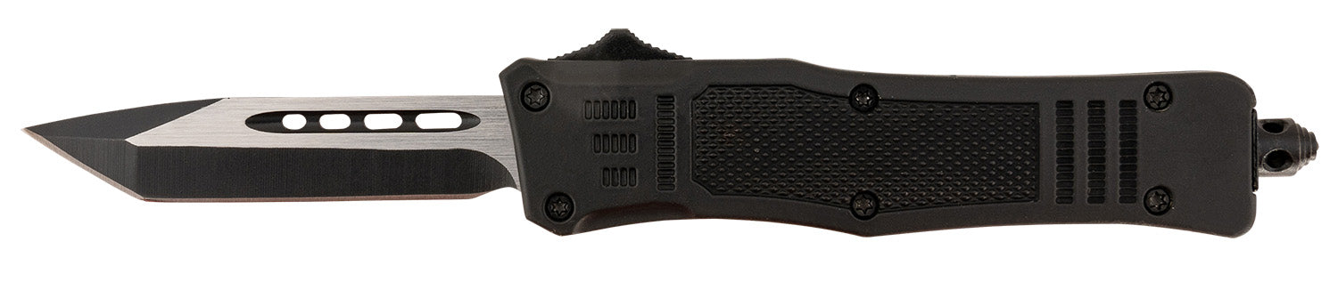 Steel River Knives Spartan Mini OTF MT616BT 2.75" Tanto 440C SS Black/Silver Aluminum Zinc Alloy Handle