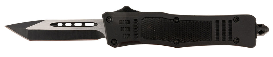 Steel River Knives Spartan Mini OTF MT616BT 2.75" Tanto 440C SS Black/Silver Aluminum Zinc Alloy Handle