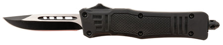 Steel River Knives Spartan Mini OTF MT616BDP 2.75" Drop Point 440C SS Black/Silver Aluminum Zinc Handle