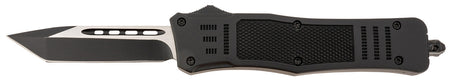 Steel River Knives Spartan Medium OTF T618BT 3.25" Tanto 440C SS Black/Silver Aluminum Zinc Alloy Handle