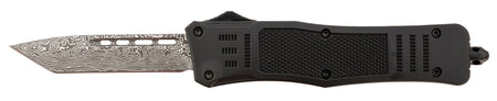 Steel River Knives Spartan Medium OTF Tanto T618BDT 3.25" Black/Silver 440C Stainless Blade 4.50" Black Handle