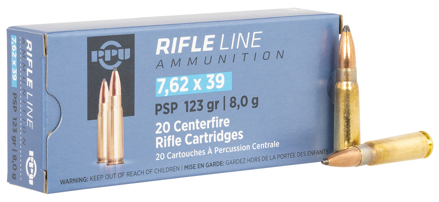 Prvi Partizan Metric Rifle 7.62x39mm 123 grain Pointed Soft Point ammunition