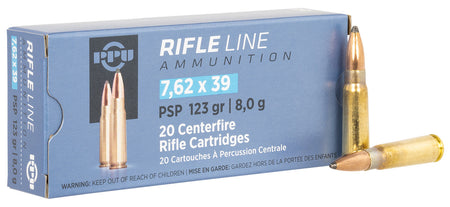 Prvi Partizan Metric Rifle 7.62x39mm 123 grain Pointed Soft Point ammunition