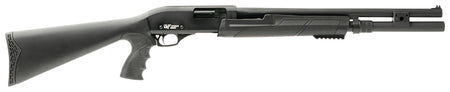 Gforce Arms GF2P12 GF2P 12 Gauge Pump 3" Chamber 7+1 20" Fixed Cylinder Bore, Black, 5rd Shell Carrier Stock, Rubber Pistol Grip, Blade Sight, 3rd Shell Holder on Rec