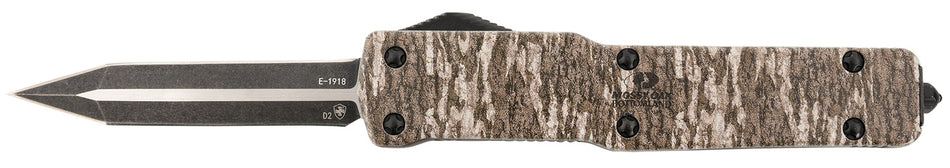 Templar Knife Premium Lightweight Slim OTF Dagger 3.16" D2 Steel Blade with Mossy Oak Bottomland Aged Aluminum Handle