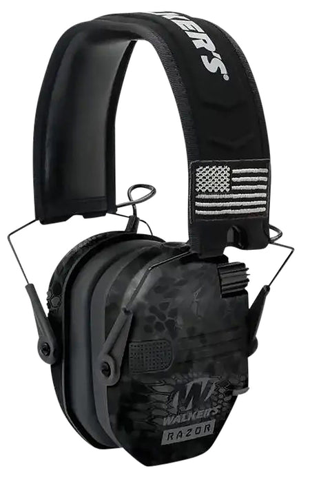 Walker's 23 dB Razor Patriot Slim Electronic Hearing Muff Over the Head Kryptek Highlander