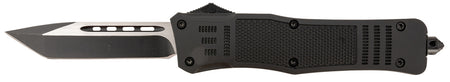 Steel River Knives Spartan OTF Tanto T620BT 3.75" Black/Silver Blade 5.5" Black Aluminum Handle