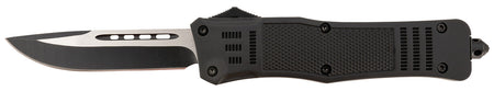 Steel River Knives Spartan OTF Drop Point T620BDP 3.75" Black/Silver 440C Blade 5.5" Aluminum Handle