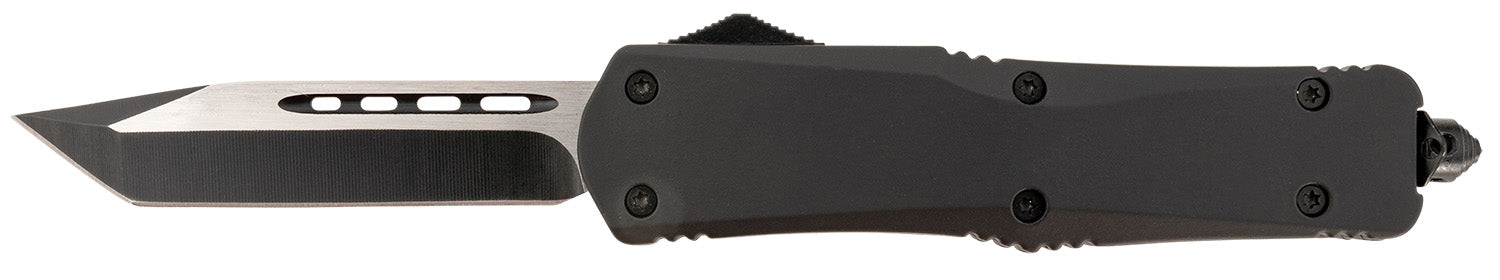 Steel River Knives Spartan OTF Tanto T624BT 3.75" Black/Silver 440C Blade 5.5" Black Aluminum Handle
