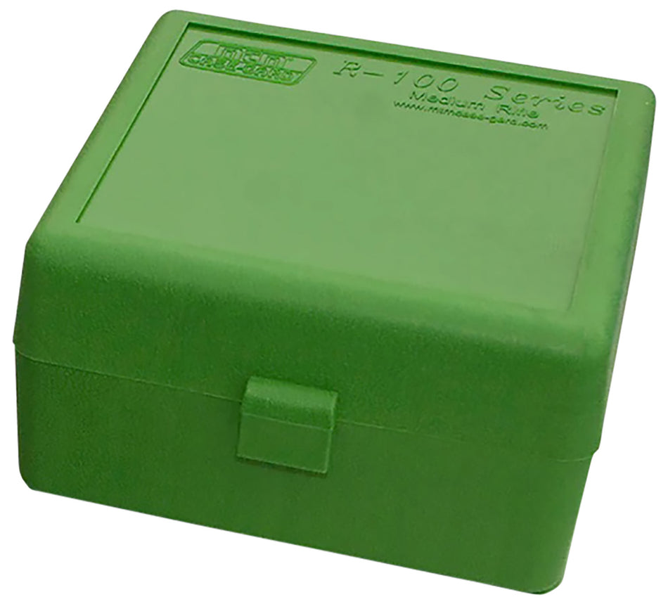 MTM Case-Gard RS10010 100rd Flip-Top Rifle Ammo Box 223Rem/204Ruger Polypropylene Green