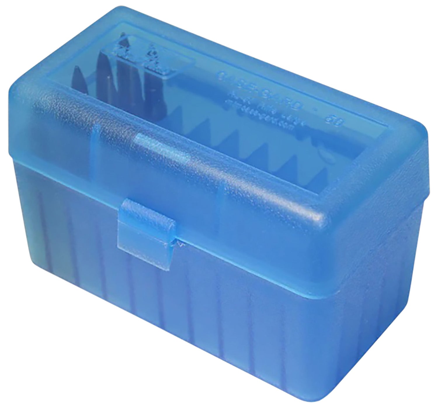 MTM Case-Gard RSS5024 50rd Flip-Top Rifle Ammo Box 6mm PPC/7mm Clear Blue