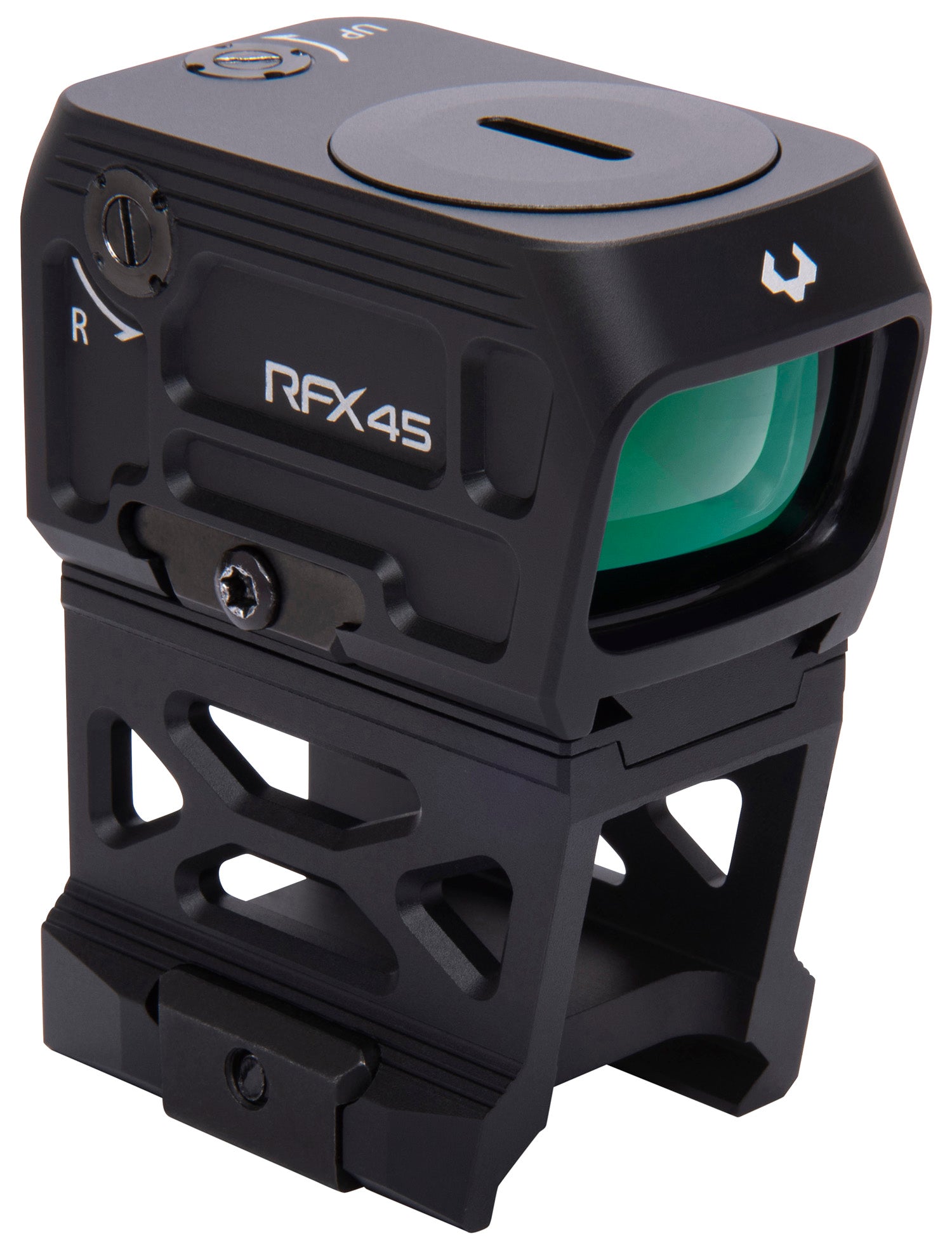 Viridian 9810060 RFX45 1x 5 MOA Green Dot Black Anodized Sight ACRO/Picatinny High Cowitness