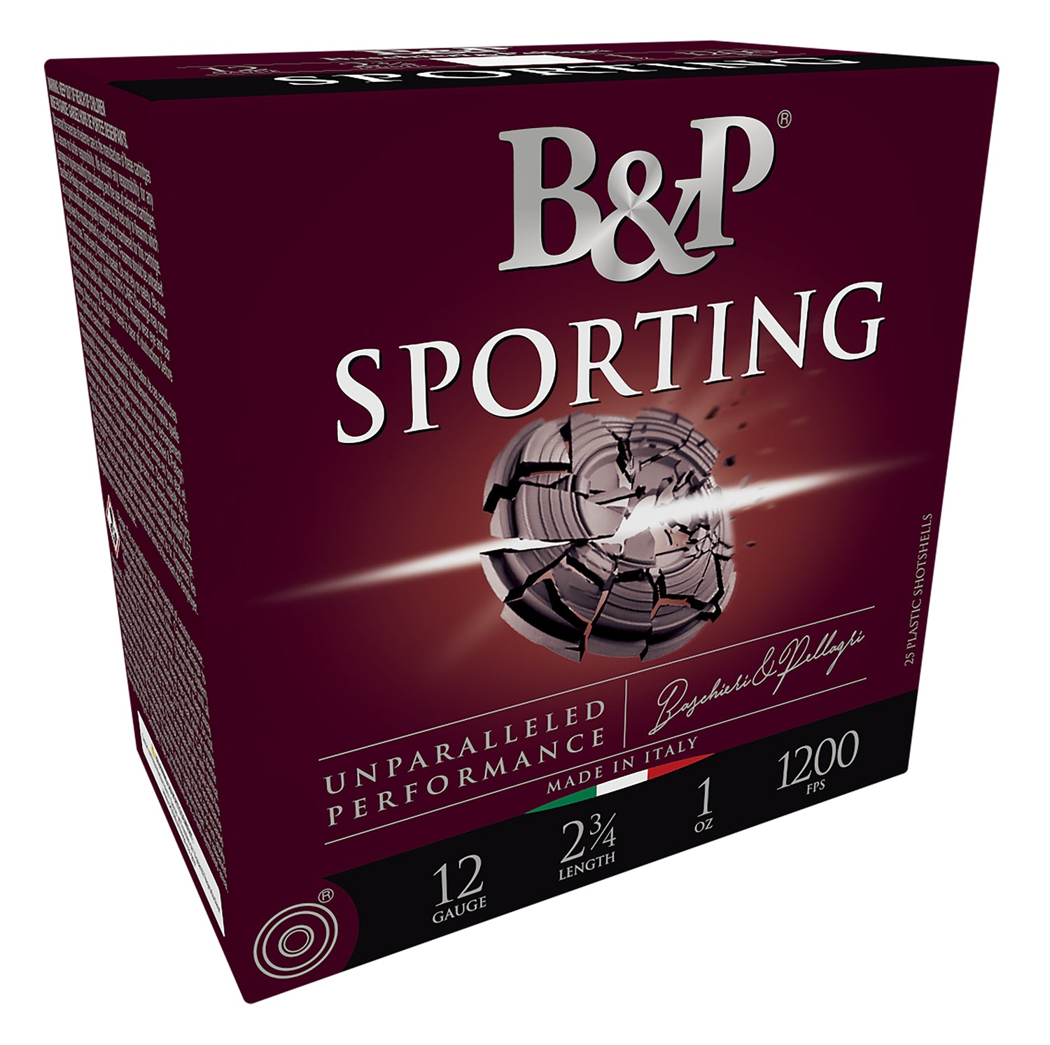 Baschieri and Pellagri Competition Sporting Clay Shotgun Ammo 12 Gauge 2.75 in 1 oz #7.5