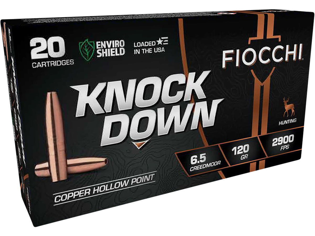 Fiocchi Knock Down Enviro Shield Hollow Point 120 Grain 6.5mm Creedmoor 2900 fps