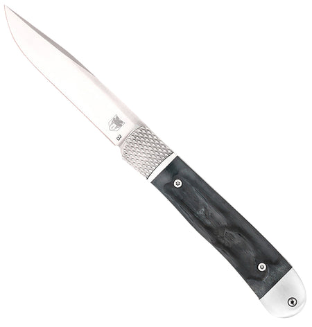 CobraTec Knives Trapper Hidden Release OTF 3.12" Satin D2 Drop Point Blade Black Bone Scales