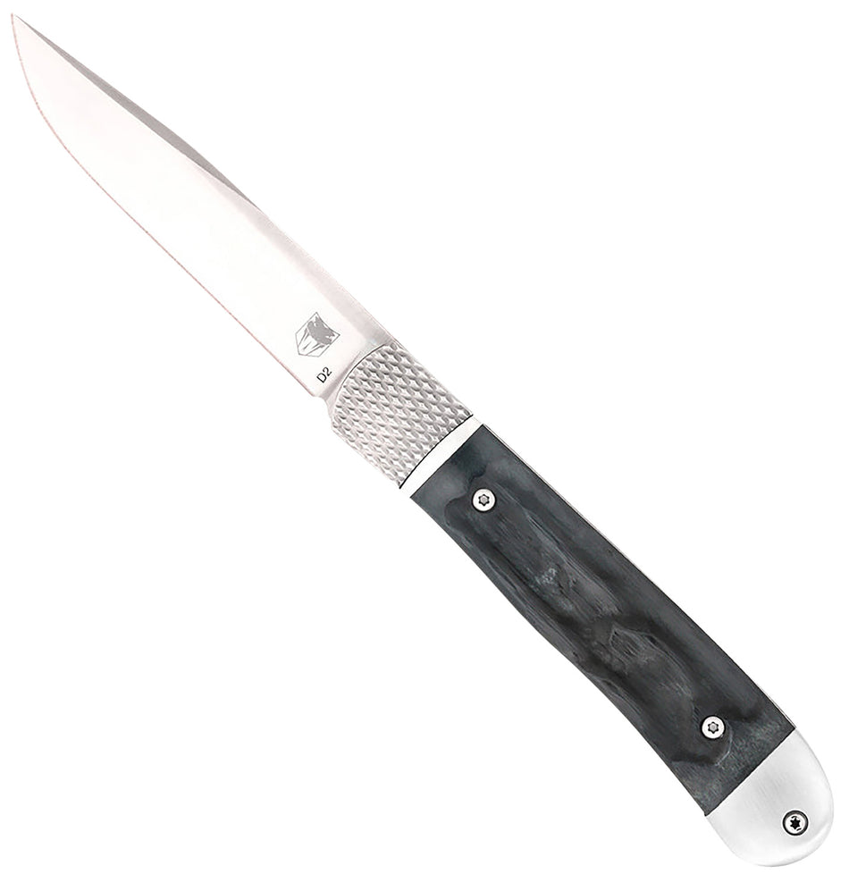 CobraTec Knives Trapper Hidden Release OTF 3.12" Satin D2 Drop Point Blade Black Bone Scales