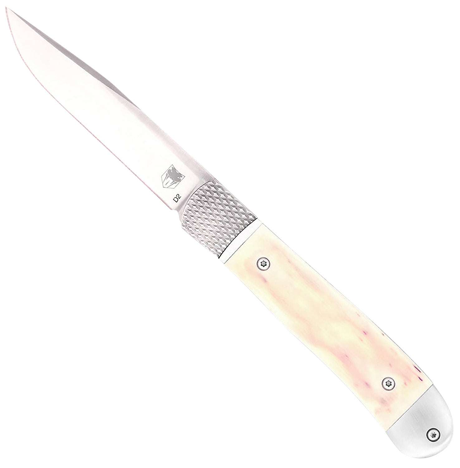 CobraTec Knives Trapper Hidden Release OTF 3.12" Satin D2 Drop Point Blade White Bone Scales