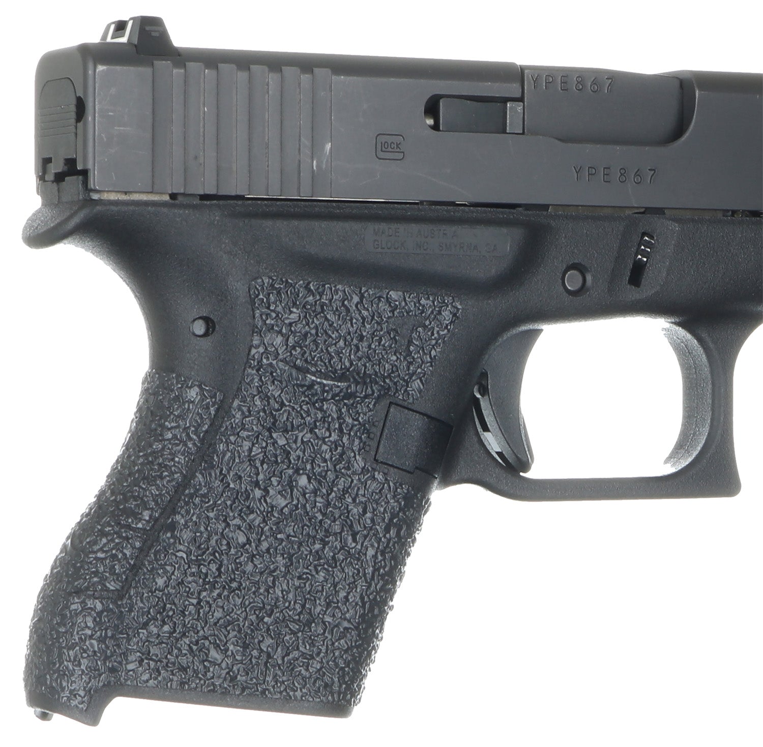 Talon Grips EV04R Textured Rubber Adhesive Grip for Glock 42 and 43, Black