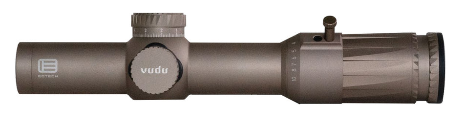 Eotech Vudu Tan 1-10x28mm 34mm Tube First Focal Plane Illuminated SR4 MOA Red Reticle with Auto-Shutdown