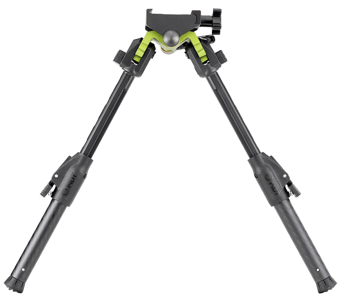 MDT GRND-POD Green and Black Carbon Fiber/Aluminum Bipod, 4.50"-9", Picatinny Compatible
