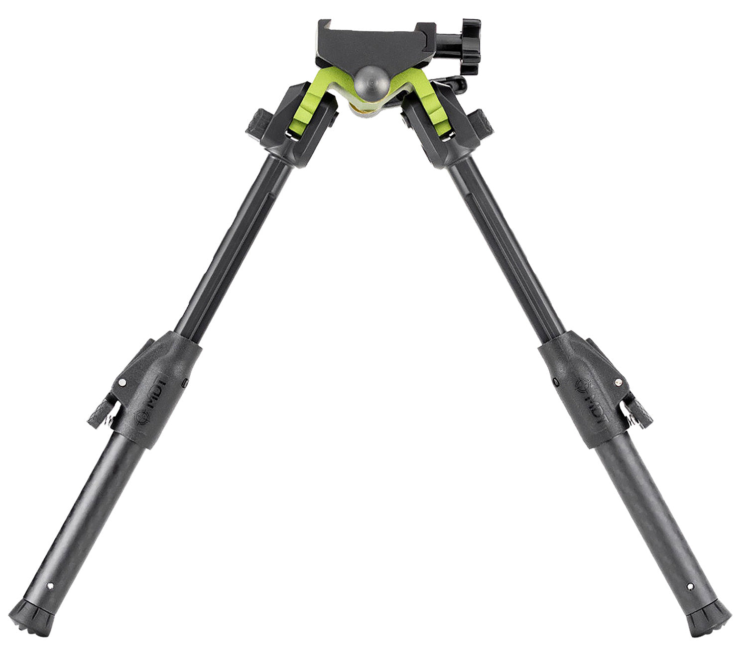 MDT GRND-POD Green and Black Carbon Fiber/Aluminum Bipod, 4.50"-9", Picatinny Compatible