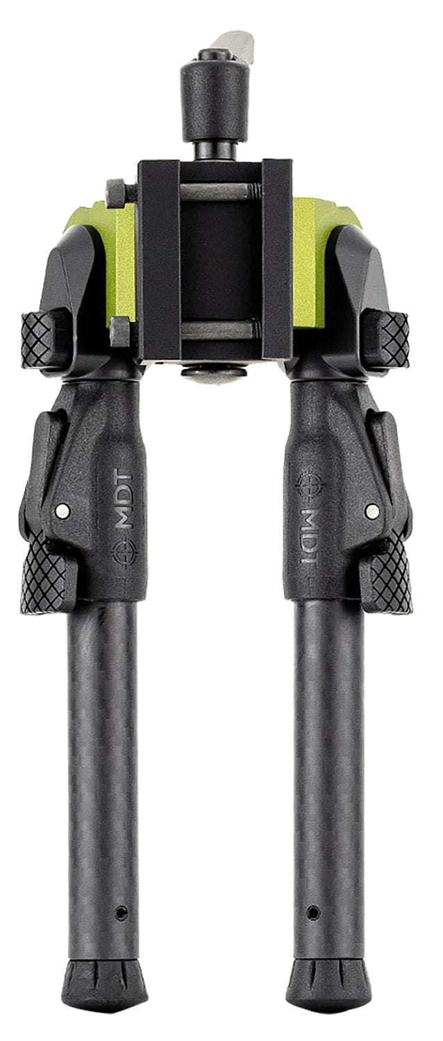 MDT GRND-POD Green and Black Carbon Fiber/Aluminum Bipod, 4.50"-9", ARCA Rail and RRS Dovetail