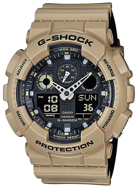 G-Shock GA-100L8A Tactical Brown Stainless Steel Bezel Wristwatch 145-215mm