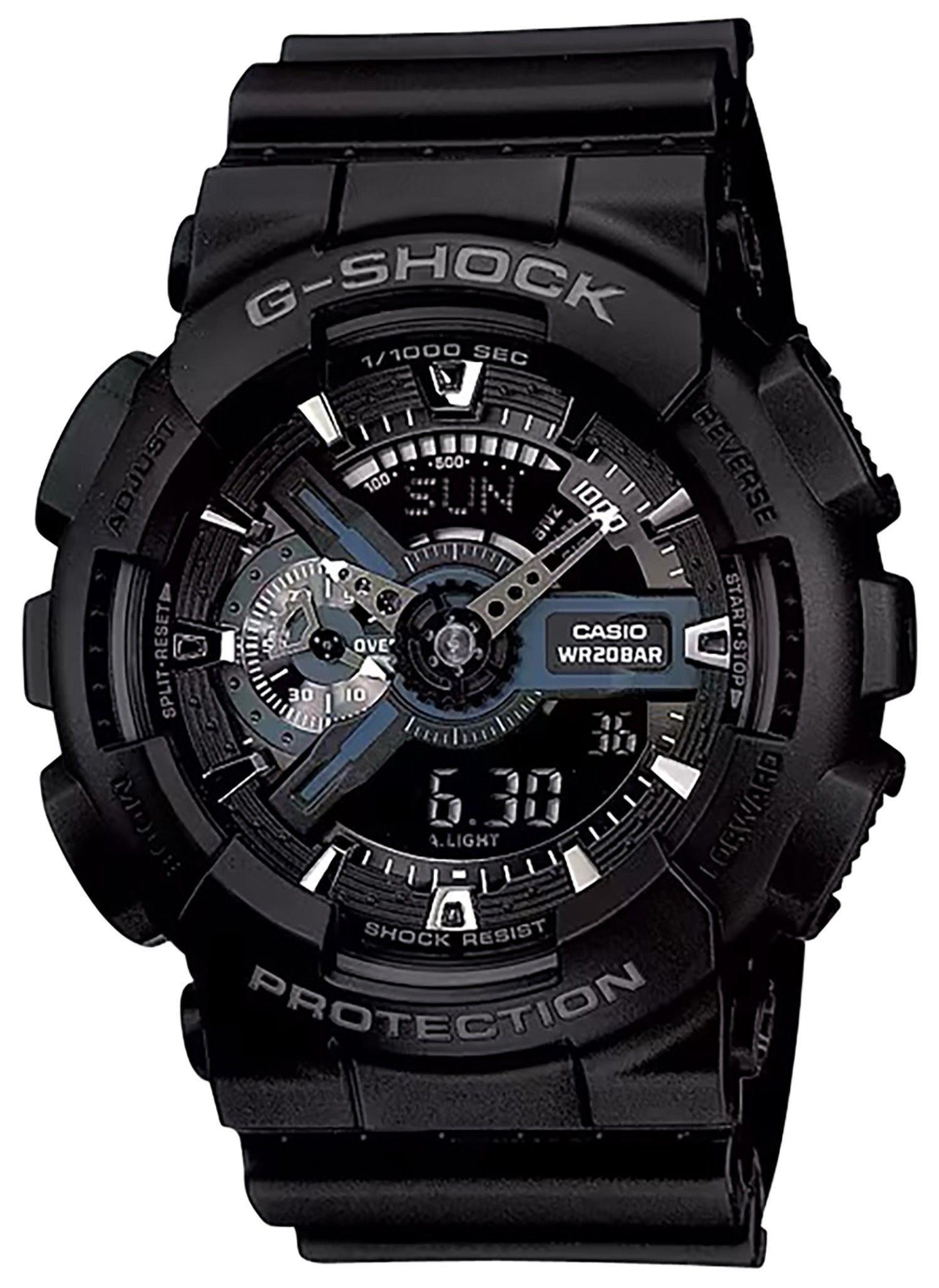 G-Shock GA-110 1BCR Tactical Black Watch with Stainless Steel Bezel 145-215mm