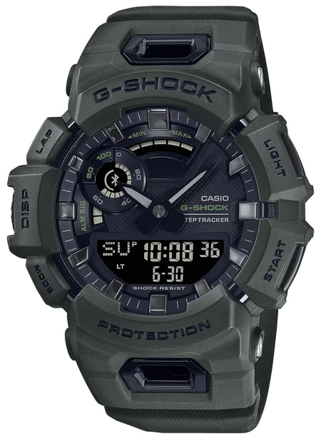 G-Shock GBA-900UU-3A Tactical Black Watch with Stainless Steel Bezel 145-215mm