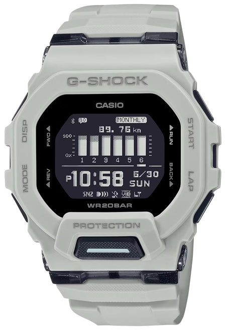 G-Shock GBD200UU9 Tactical White Square-Case Fitness Watch 145-215mm