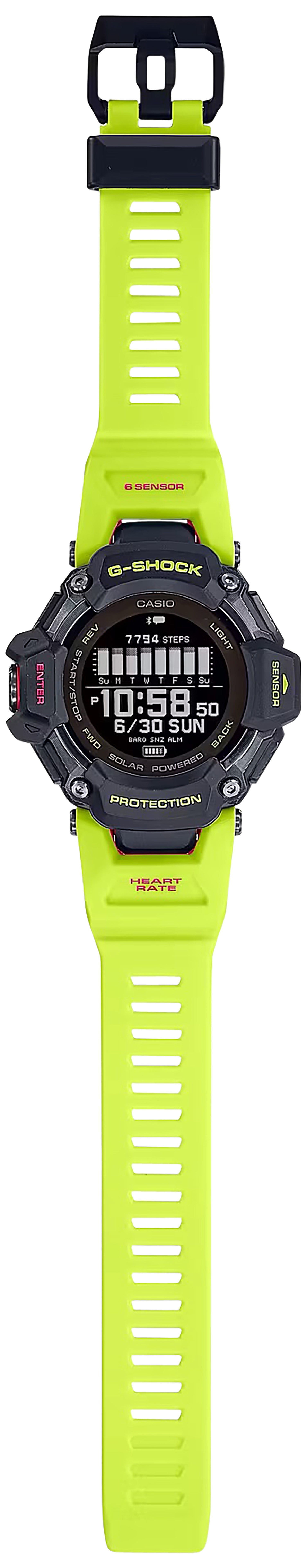 G-Shock GBDH20001A9 Tactical Black Yellow Solar USB Rechargeable GPS Watch 145-215mm