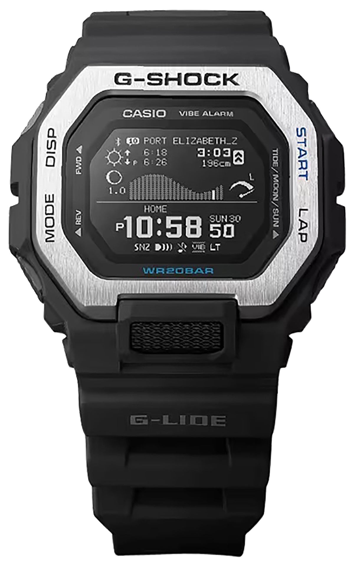 G-Shock G-GLIDE GBX100 Polar-Linked Fitness Watch Black 145-215mm