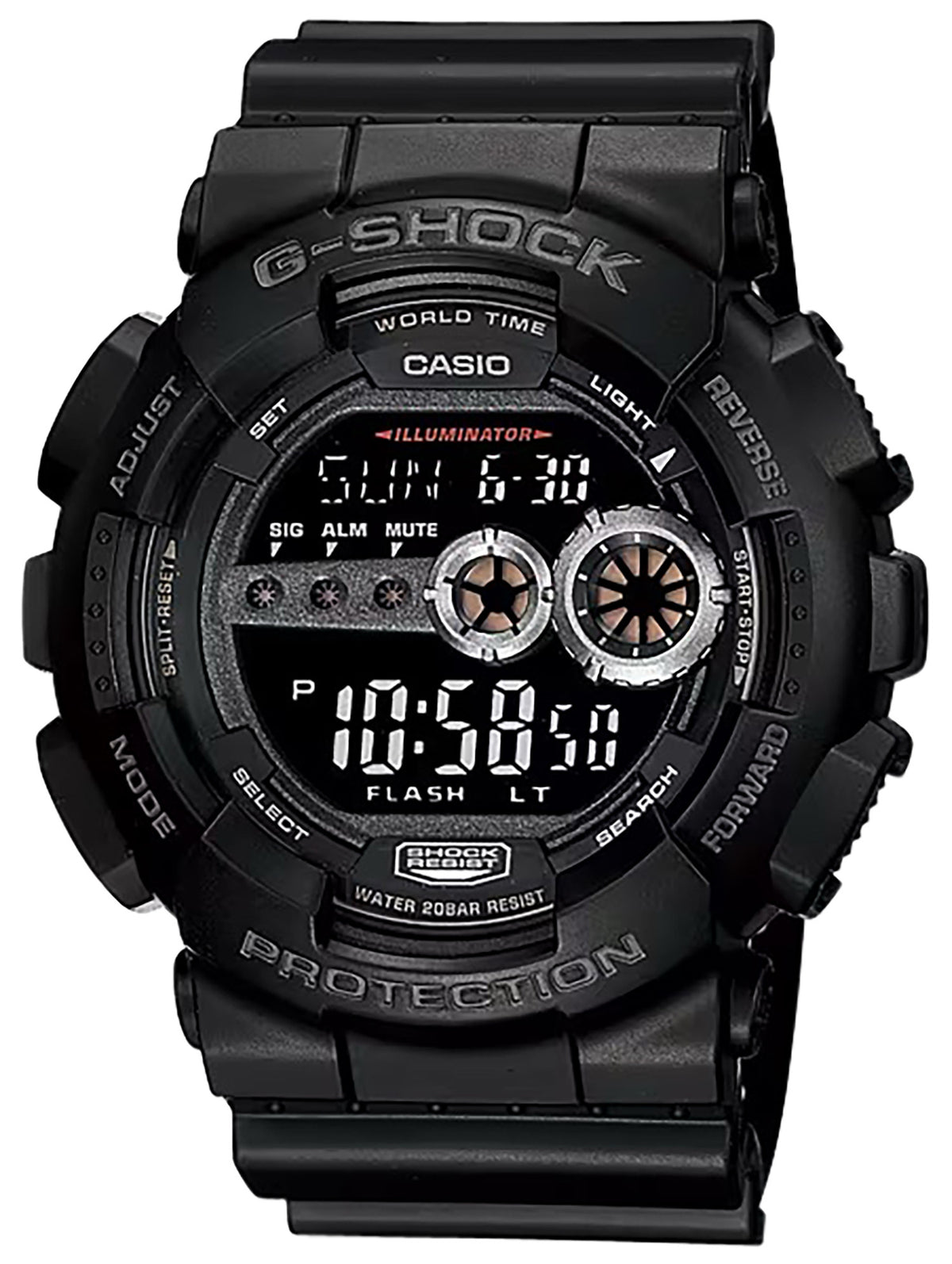 G-Shock GD1001B Tactical Black G-LIDE Surf Watch with Stainless Steel Bezel