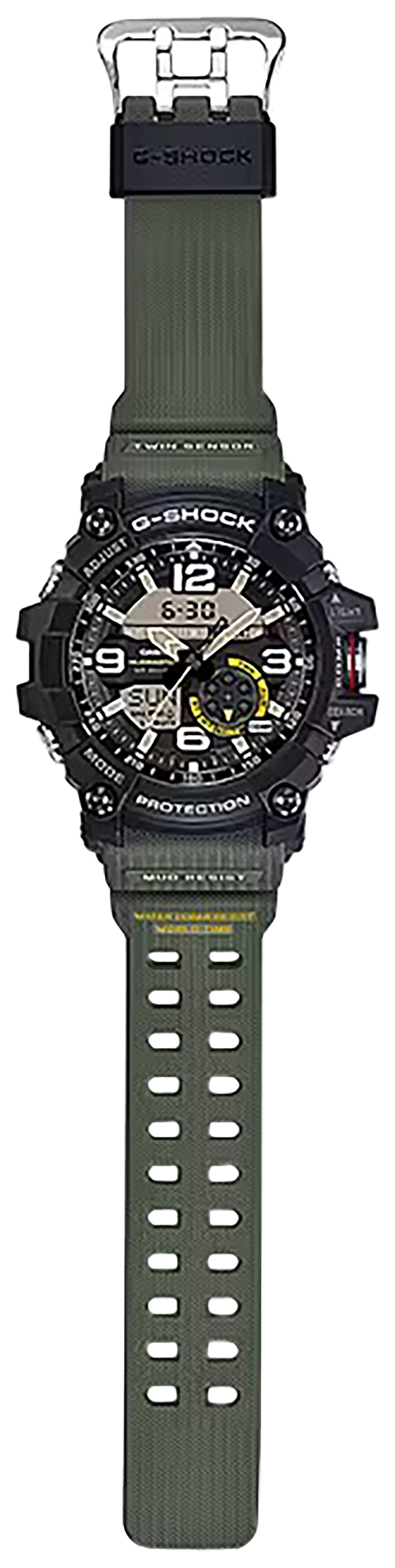 G-Shock MudMaster GG1000 Twin Sensor Rugged Watch Green 145-215mm