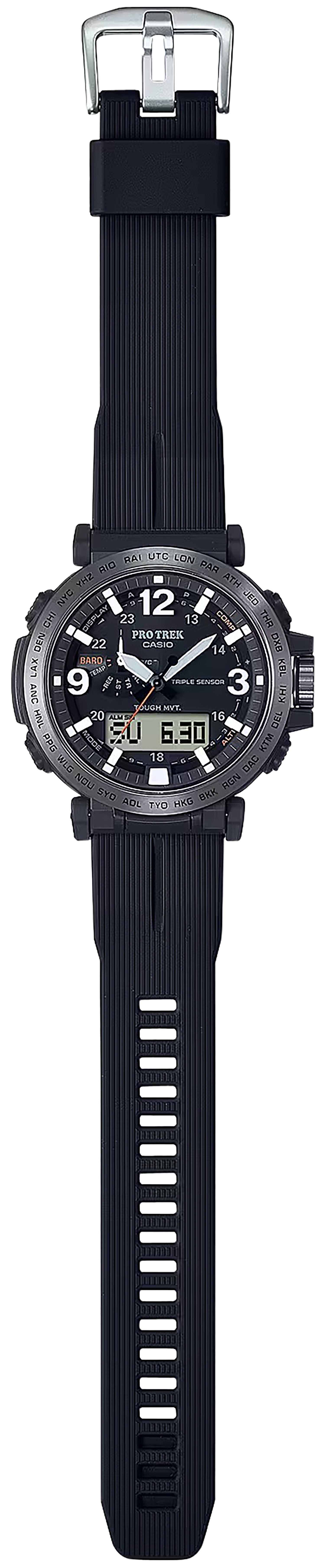 Casio Pro Trek PRW6611Y Solar USB Fitness Tracking Watch Black 145-215mm