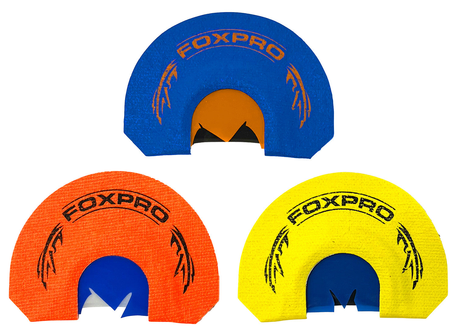Foxpro Spurtaker Turkey Mouth Call Pack - 3-Piece Diaphragm Combo, Blue/Orange/Yellow