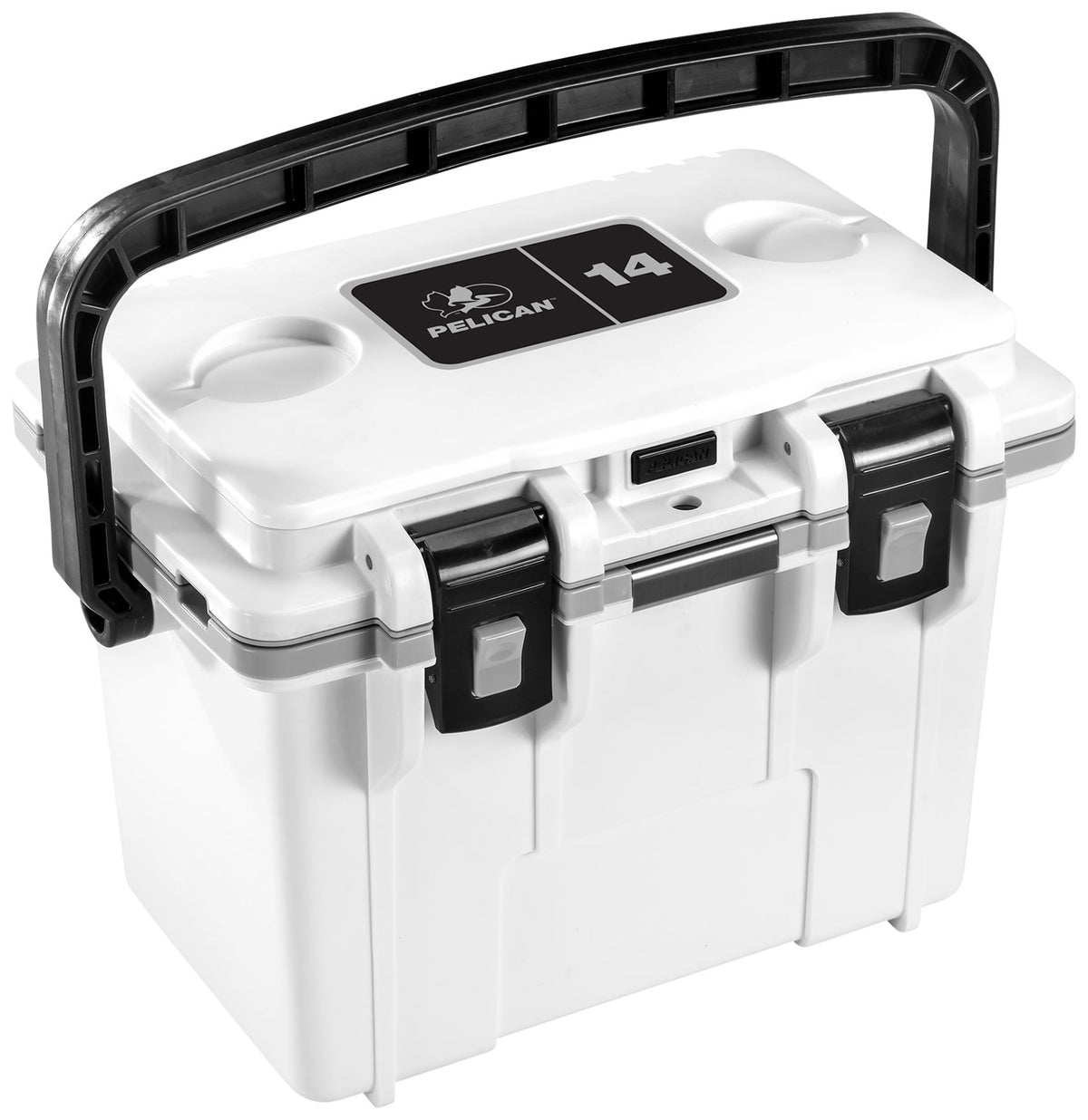 Pelican 14Qt Elite Personal Cooler WHT/GRY Insulated Hard-Sided