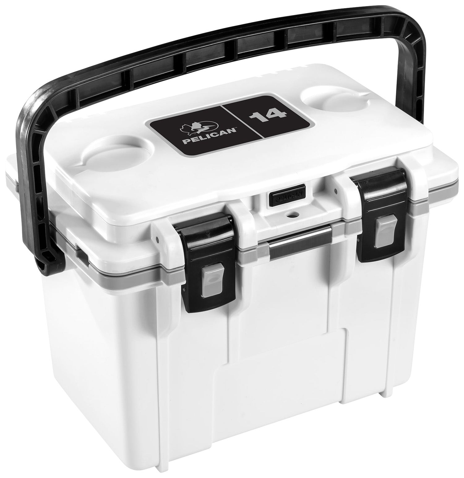 Pelican 14Qt Elite Personal Cooler WHT/GRY Insulated Hard-Sided