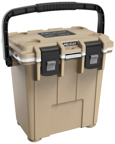 Pelican 20Qt Elite Personal Cooler TAN/WHT with Removable Tray