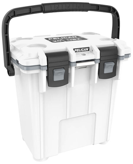 Pelican 20Qt Elite Personal Cooler WHT/GRY with Removable Tray