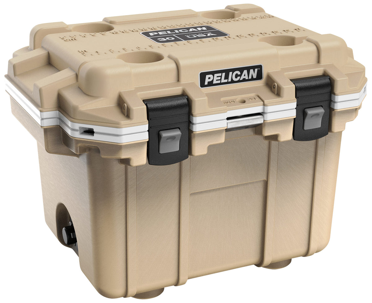Pelican 30QT Elite Hard Cooler Tan/White