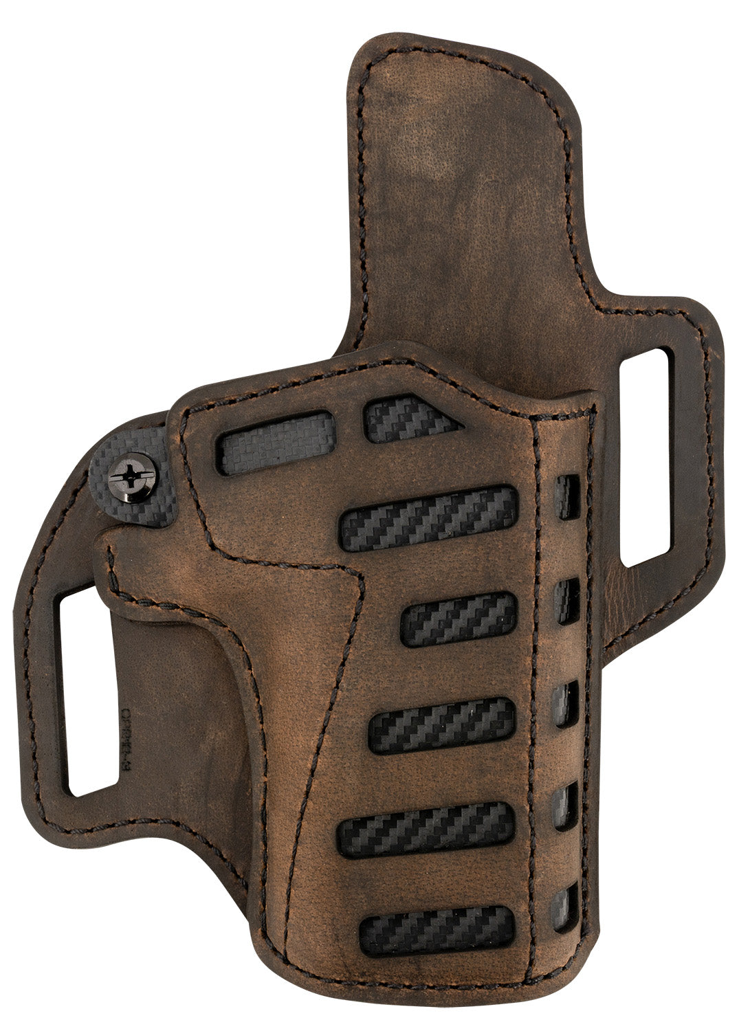 Versacarry Compound OWB Size 02 Brown Leather Belt Slide Optic Compatible Holster